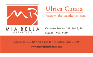 Visitenkarten-Design von SgEventsMgnt für Mia Bella Esthetics | Design: #6045147