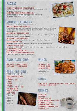Menu Design by Nina Bain for this project | Design #1633355