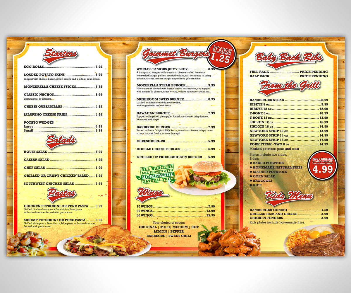 Menu Design by nurmaili for this project | Design #1679986