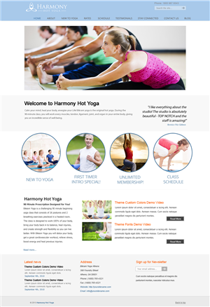 Web Design by Roy for Harmony Hot Yoga | Design: #6266398