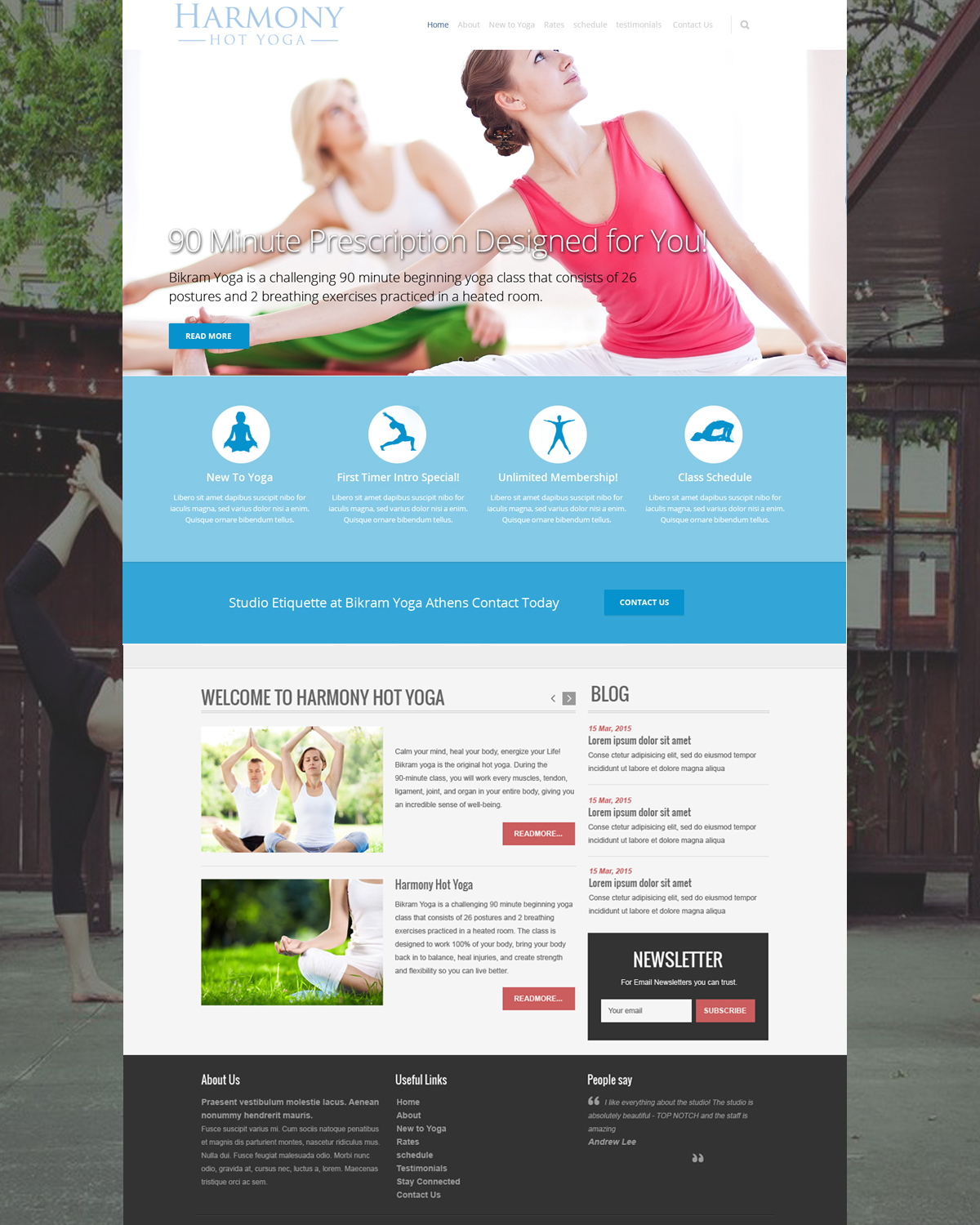 Web Design by Roy for Harmony Hot Yoga | Design #6266416