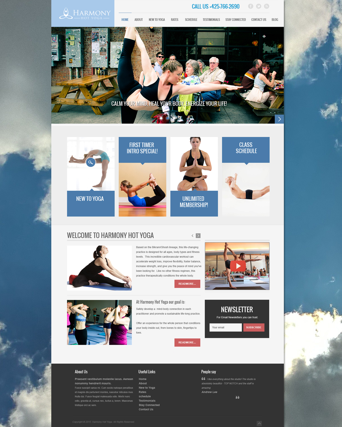 Web-Design von Roy für Harmony Hot Yoga | Design #6271869