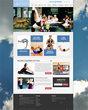 Web Design by Roy for Harmony Hot Yoga | Design: #6271869