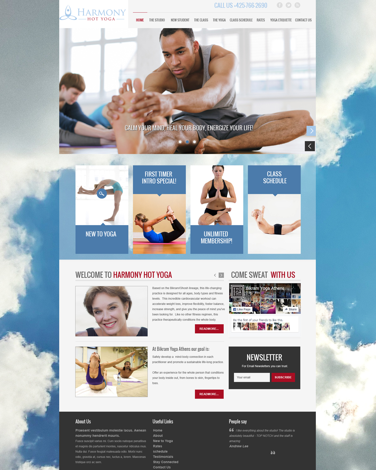 Web-Design von Roy für Harmony Hot Yoga | Design #6315956