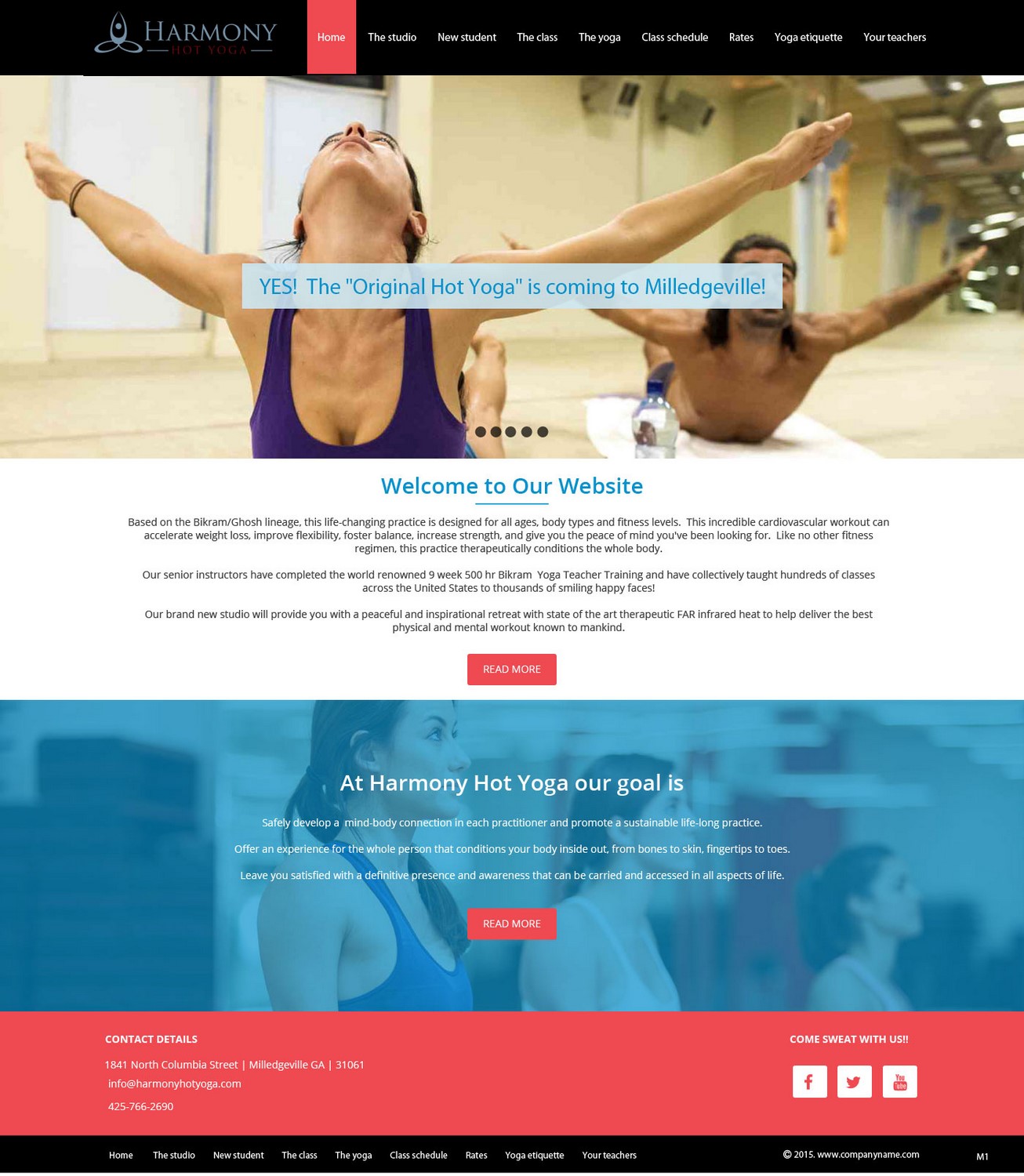 Web Design by pb for Harmony Hot Yoga | Design #6270267