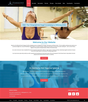 Web Design by pb for Harmony Hot Yoga | Design: #6270267