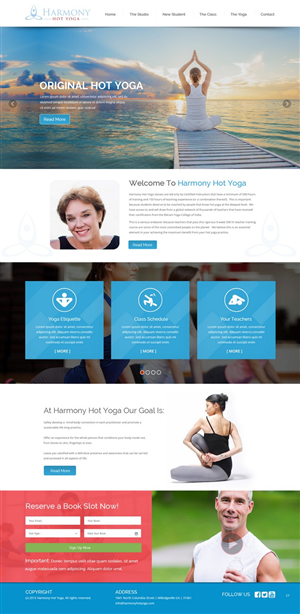 Web Design by pb for Harmony Hot Yoga | Design: #6270278