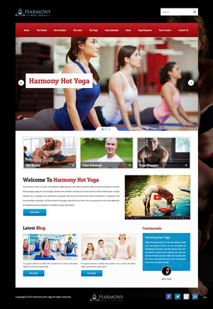 Web Design by pb for Harmony Hot Yoga | Design: #6270284