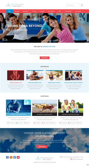 Web Design by pb for Harmony Hot Yoga | Design: #6270291