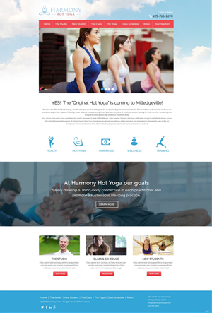 Web-Design von pb für Harmony Hot Yoga | Design: #6270295