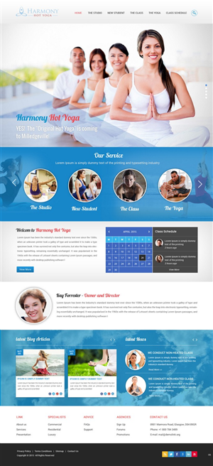 Web Design by pb for Harmony Hot Yoga | Design: #6270298