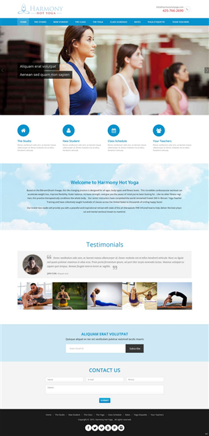 Web Design by pb for Harmony Hot Yoga | Design: #6270300