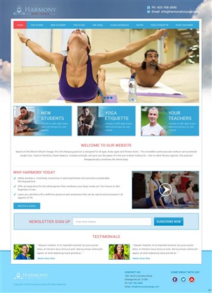 Web-Design von pb für Harmony Hot Yoga | Design: #6279632