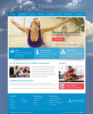 Web Design by pb for Harmony Hot Yoga | Design: #6279635