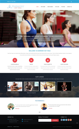 Web Design by pb for Harmony Hot Yoga | Design: #6279637
