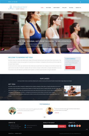 Web Design by pb for Harmony Hot Yoga | Design: #6327542