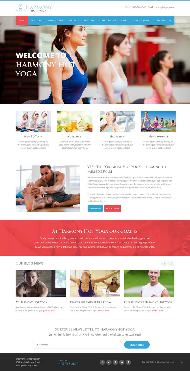 Web Design by pb for Harmony Hot Yoga | Design #6327558