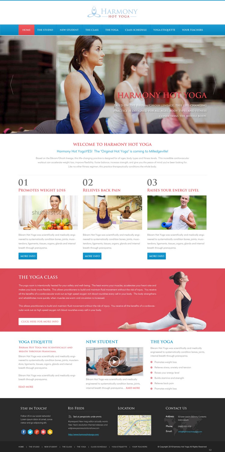 Web-Design von pb für Harmony Hot Yoga | Design #6327562