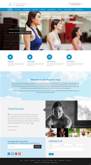 Web-Design von pb für Harmony Hot Yoga | Design: #6327607