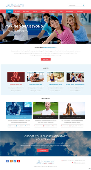 Web Design by pb for Harmony Hot Yoga | Design: #6337706