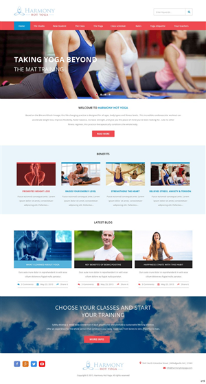 Web Design by pb for Harmony Hot Yoga | Design: #6337710