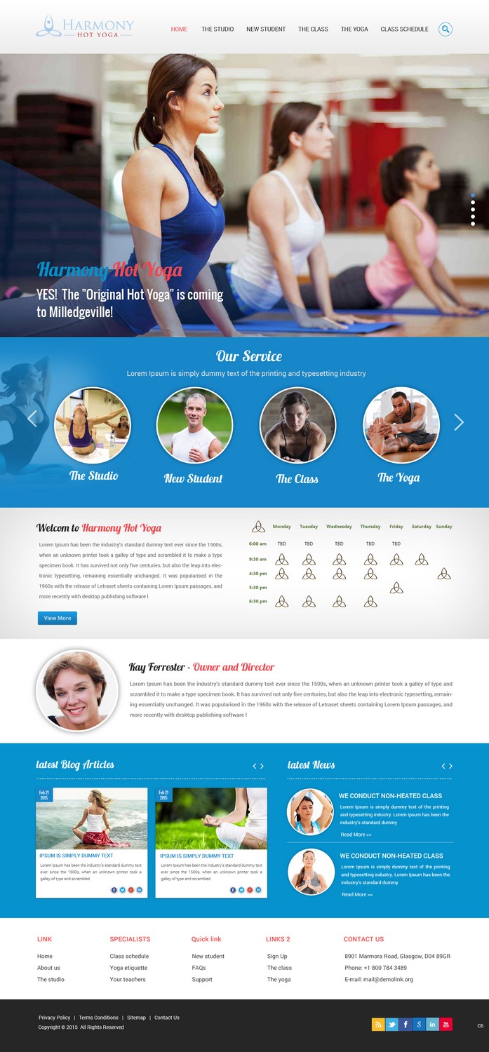 Web Design by pb for Harmony Hot Yoga | Design #6338150