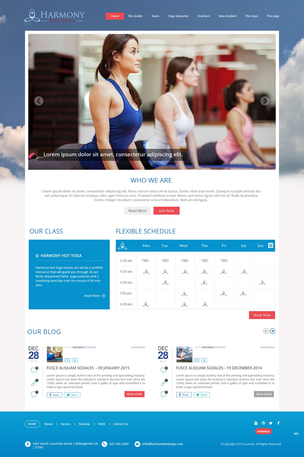 Web Design by pb for Harmony Hot Yoga | Design #6347400