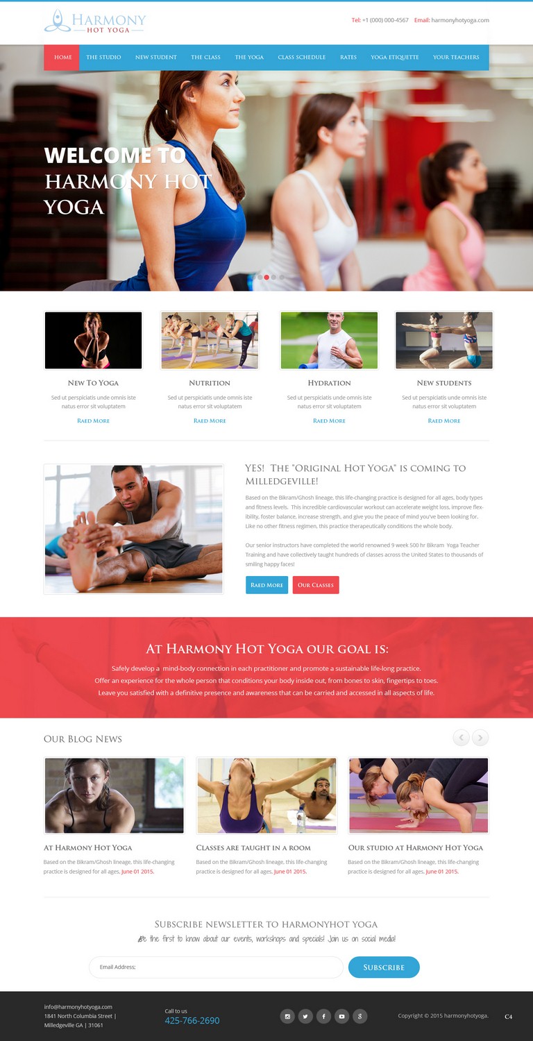 Web Design by pb for Harmony Hot Yoga | Design #6347406