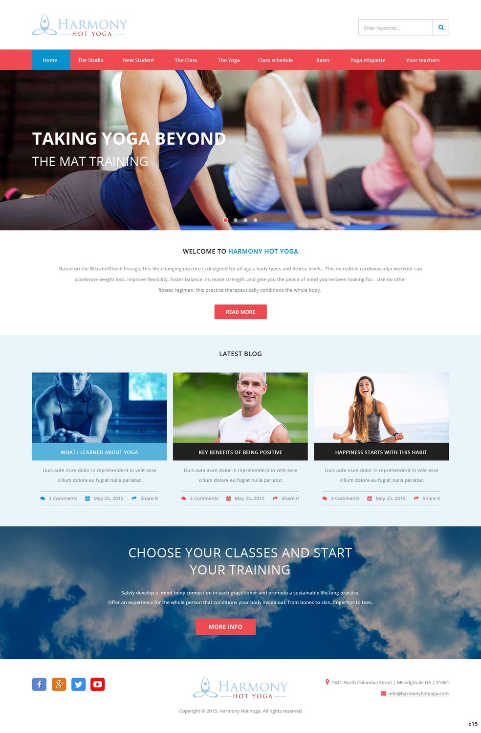 Web Design by pb for Harmony Hot Yoga | Design #6347422