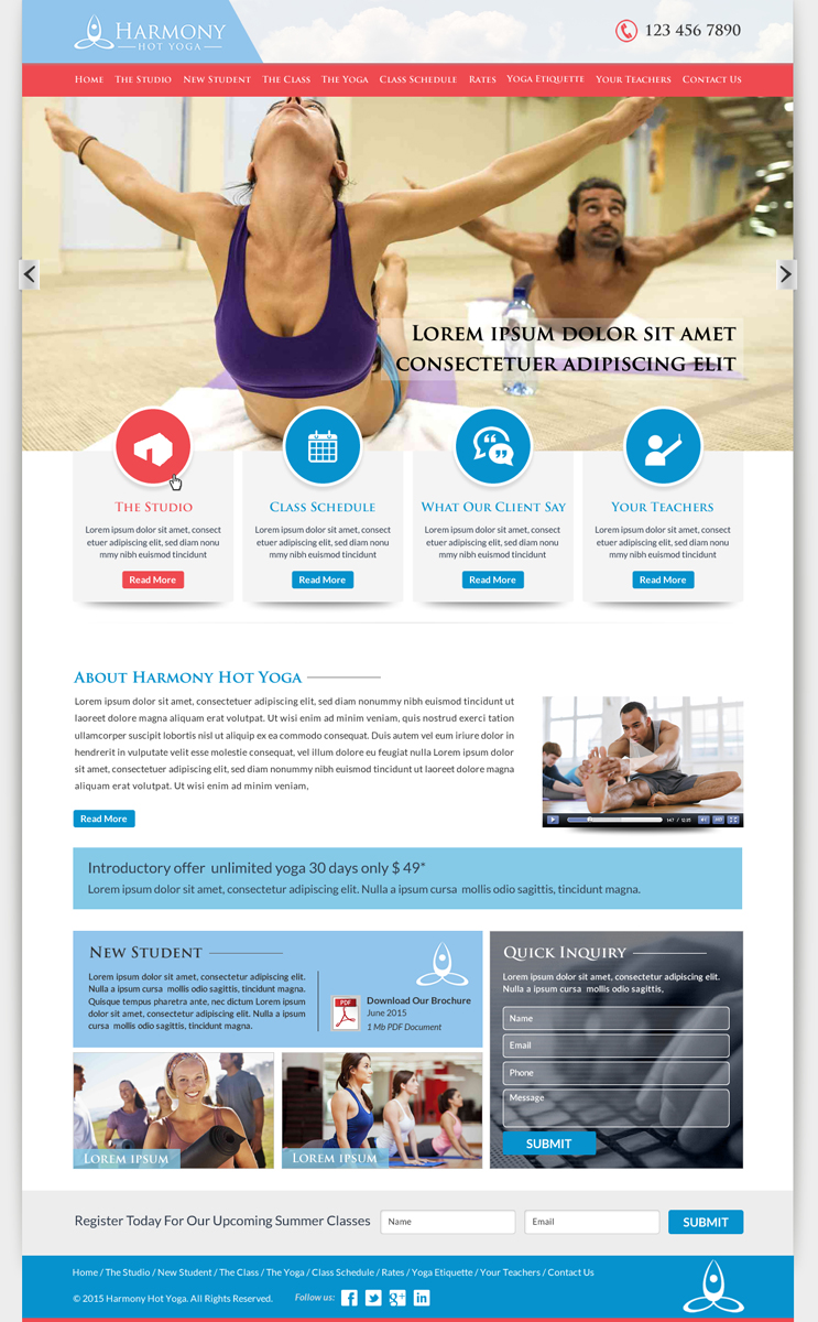 Web-Design von Smart-tech solution für Harmony Hot Yoga | Design #6329761