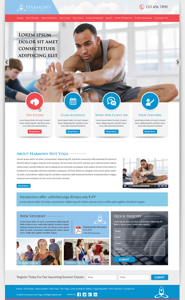 Web-Design von Smart-tech solution für Harmony Hot Yoga | Design #6329769