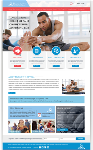 Web Design by Smart-tech solution for Harmony Hot Yoga | Design: #6329769