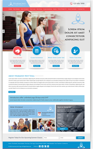 Web Design by Smart-tech solution for Harmony Hot Yoga | Design: #6330678