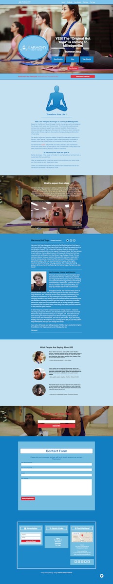 Web-Design von ElenaGabriela für Harmony Hot Yoga | Design #6279033