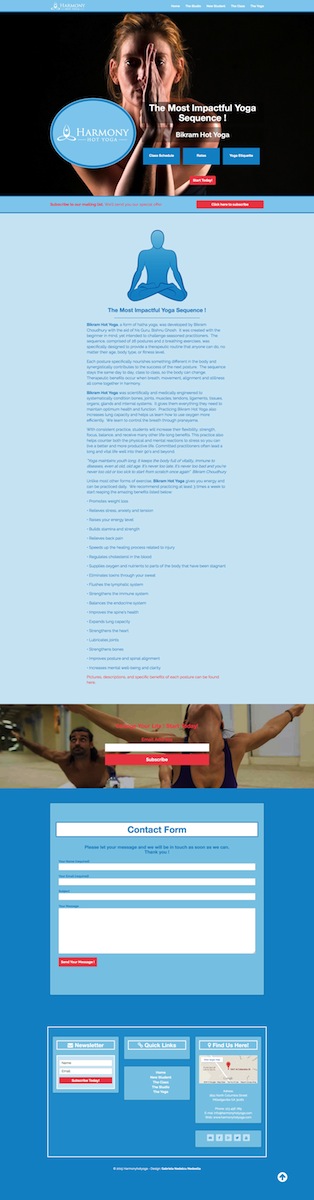 Web-Design von ElenaGabriela für Harmony Hot Yoga | Design #6279039