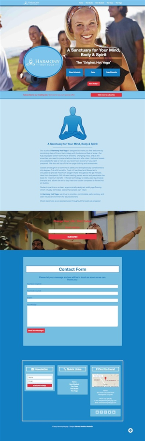 Web Design by ElenaGabriela for Harmony Hot Yoga | Design: #6279042
