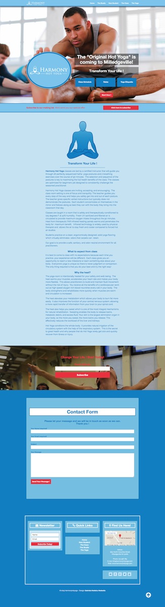 Web Design by ElenaGabriela for Harmony Hot Yoga | Design #6279044