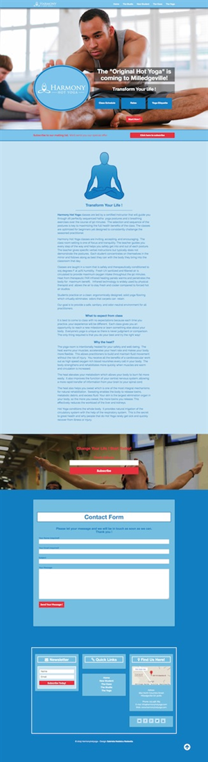 Web Design by ElenaGabriela for Harmony Hot Yoga | Design: #6279044