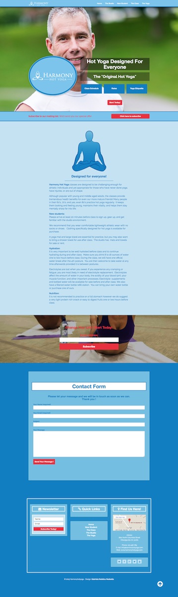 Web-Design von ElenaGabriela für Harmony Hot Yoga | Design #6279045