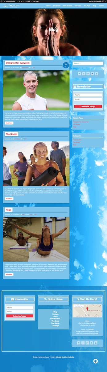 Web-Design von ElenaGabriela für Harmony Hot Yoga | Design #6344144