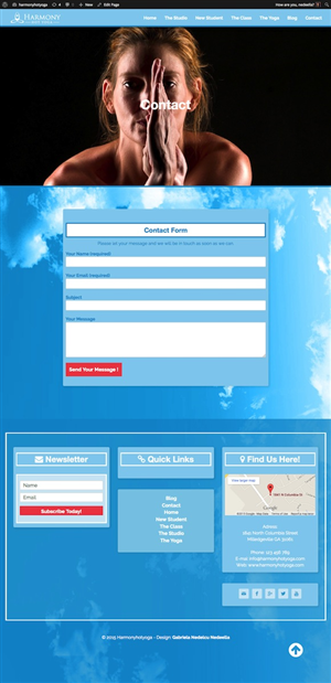 Web Design by ElenaGabriela for Harmony Hot Yoga | Design: #6344174