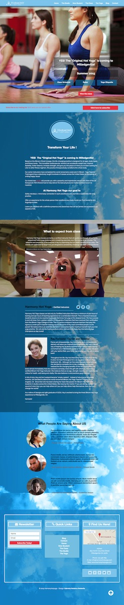 Web Design by ElenaGabriela for Harmony Hot Yoga | Design: #6344495