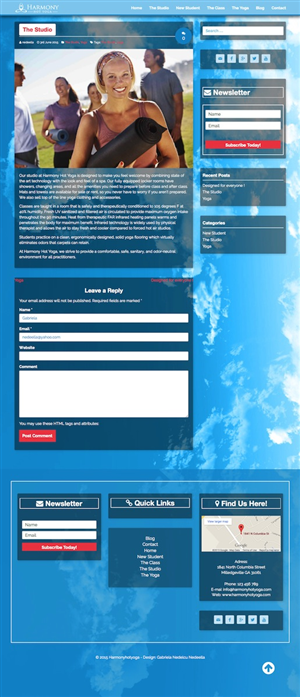 Web Design by ElenaGabriela for Harmony Hot Yoga | Design: #6347018