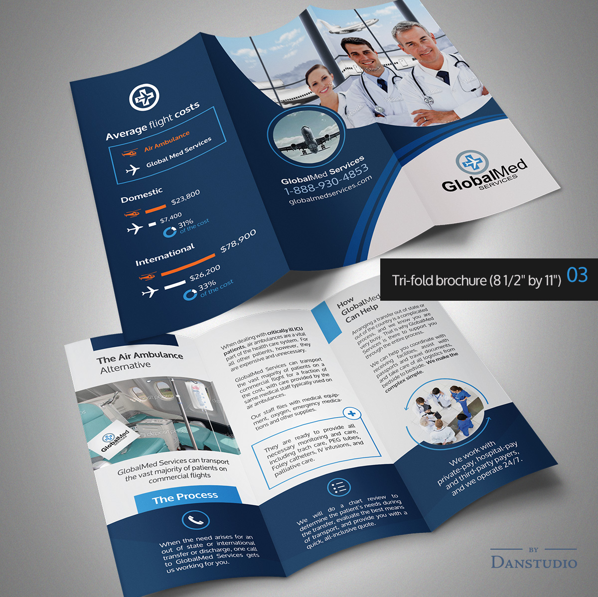Diseño de Flyer por danstudio para GlobalMed Services LLC | Diseño #6166547