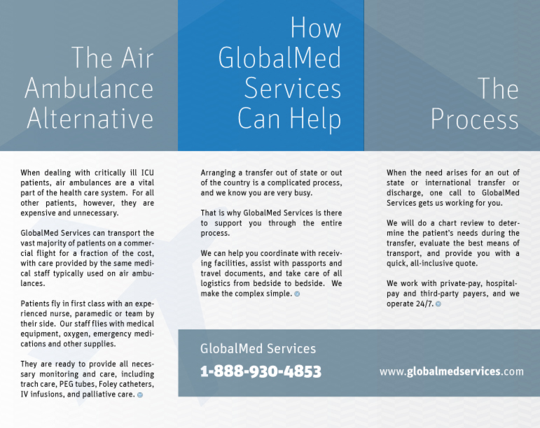 Flyer Design by PixelizeDesigns for GlobalMed Services LLC | Design #6053397