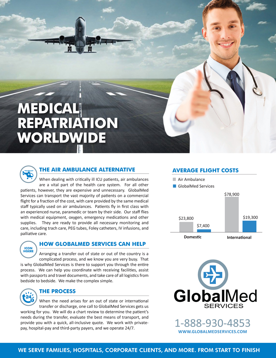 Flyer Design by rkailas for GlobalMed Services LLC | Design #6128784