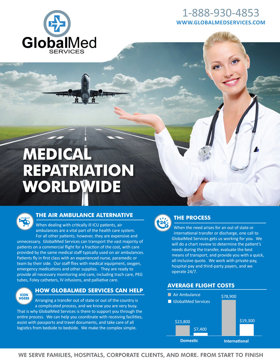 Flyer Design by rkailas for GlobalMed Services LLC | Design #6135324