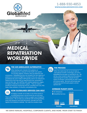Flyer Design by rkailas for GlobalMed Services LLC | Design: #6135324