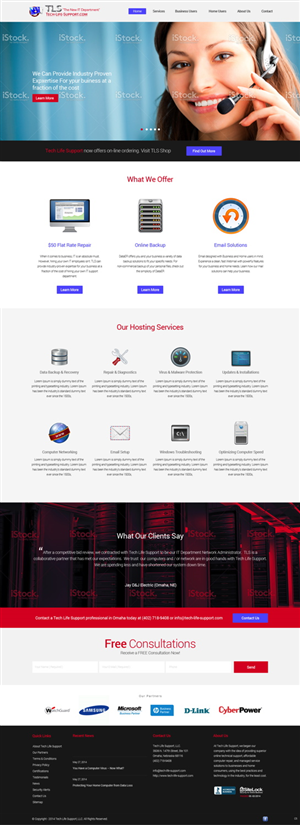 Diseño Wordpress por pb para Tech Life Support | Diseño: #6074212