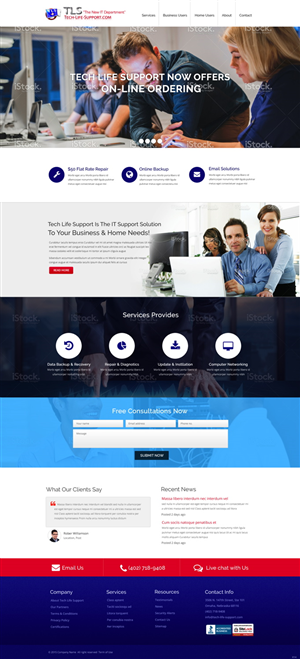 Diseño Wordpress por pb para Tech Life Support | Diseño: #6074217